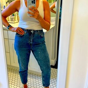 Topshop mom jeans, size 32” waist and 30”